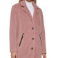 DKNY Women's Teddy Coat Pink Size Petite Small