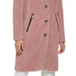 DKNY Women's Teddy Coat Pink Size Petite Small