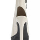 DKNY Women's Malia Square Toe Zip Shooties White Size 8.5