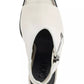 DKNY Women's Malia Square Toe Zip Shooties White Size 8.5