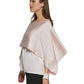 DKNY Women's Cape Overlay Crewneck Top Pink Size Large