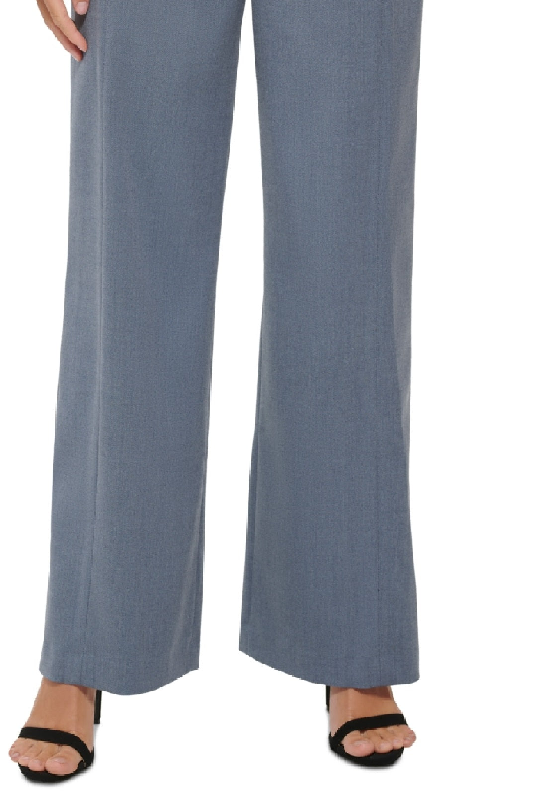 DKNY Women's High Waist Wide Leg Button Front Sailor Pants Blue Size 2