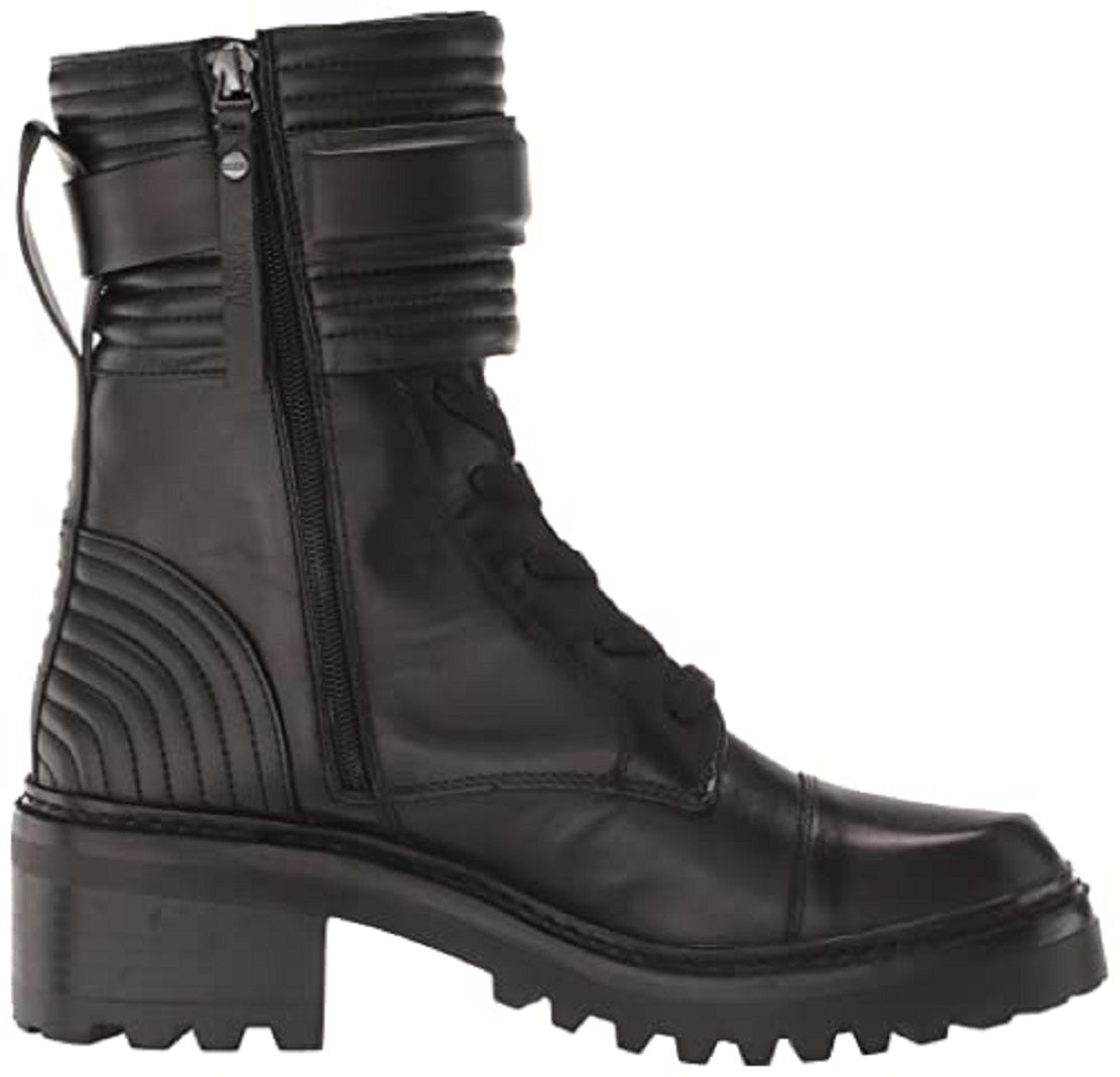 DKNY Women's Basia Combat Boot Black Size 5
