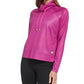 DKNY Women's Honeycomb Mesh Funnel Neck Sweatshirt Pink Size X-Large