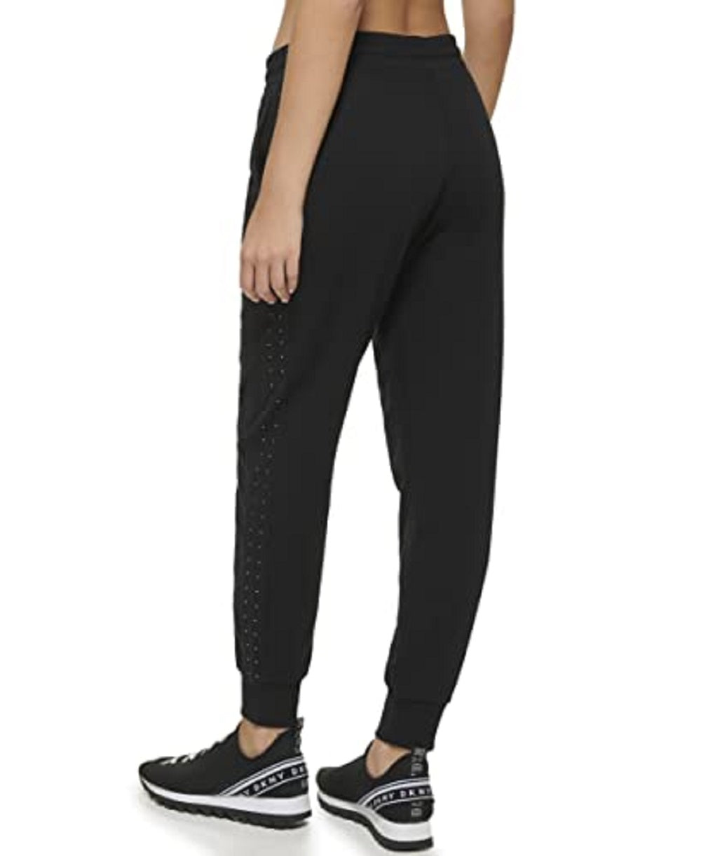 DKNY Women's Rhinestone Jogger Pants Black Size Medium