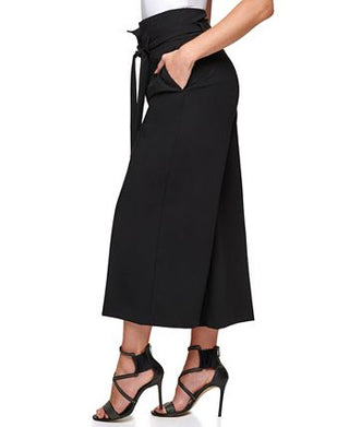 DKNY Women's Wide Leg Cropped Pant Black Size 6Petite