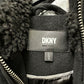 DKNY Women's Hooded Wool Anorak Coat Black Size Large