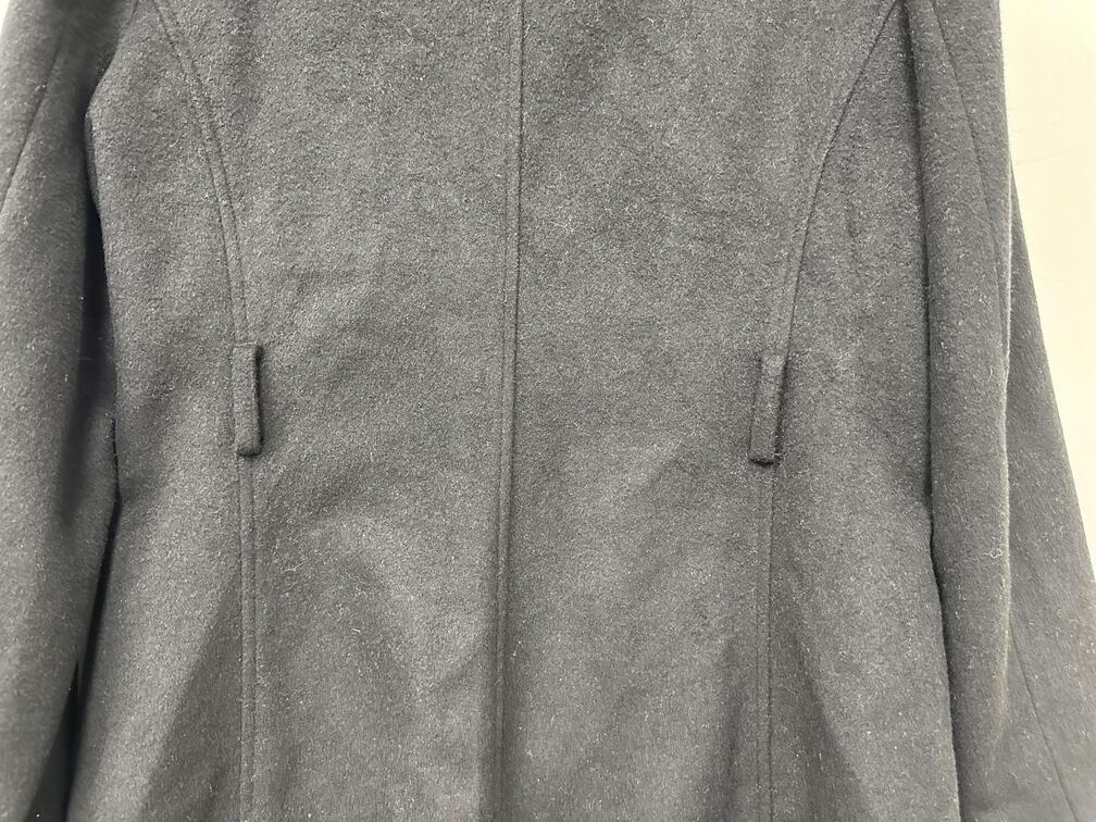 Dkny Women's Stand-Collar Button-Front Belted Coat Black Size M