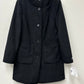 Dkny Women's Stand-Collar Button-Front Belted Coat Black Size M