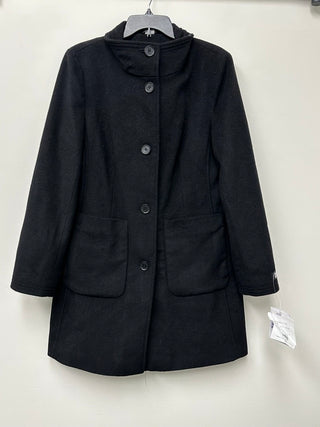 Dkny Women's Stand-Collar Button-Front Belted Coat Black Size M