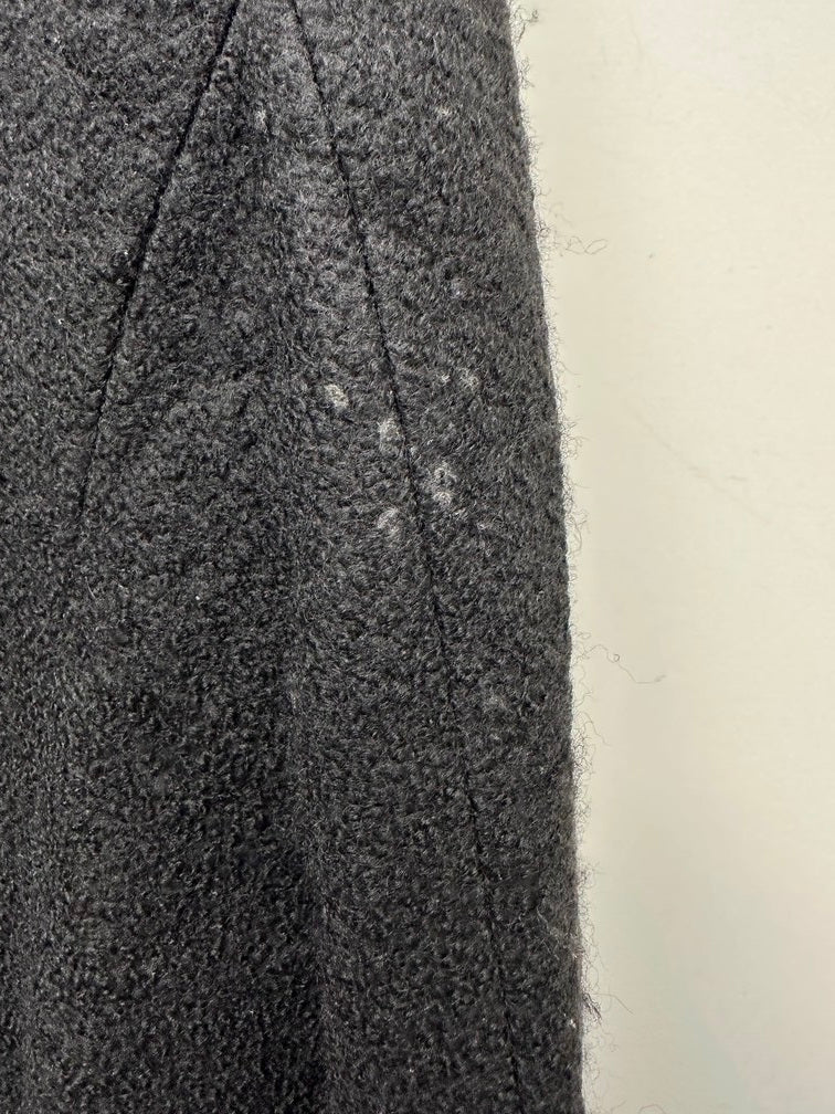 Dkny Women's Single-Breasted Boucle Walker Coat Black Size XL