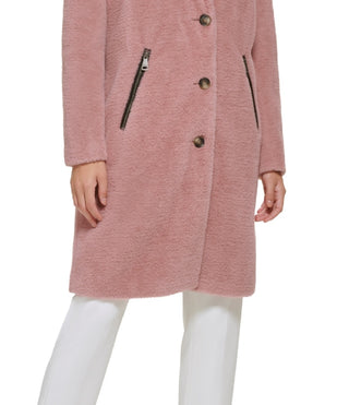 DKNY Women's Walker Coat Pink Size X-Small
