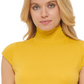 DKNY Women's Sleeveless Turtleneck Yellow Size Large