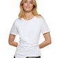 DKNY Women's Faux Wrap Front T-Shirt White Size Medium