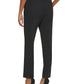 DKNY Women's High Rise Snap Button Paperbag Waist Pants Black Size 16