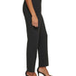 DKNY Women's High Rise Snap Button Paperbag Waist Pants Black Size 16