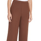 DKNY Women's High Rise Wide Leg Side Zip Pants Brown Size 16 Petite