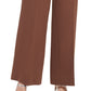 DKNY Women's High Rise Wide Leg Side Zip Pants Brown Size 16 Petite