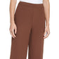 DKNY Women's High Rise Wide Leg Side Zip Pants Brown Size 14 Petite