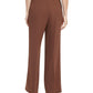 DKNY Women's High Rise Wide Leg Side Zip Pants Brown Size 8Petite
