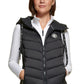 DKNY Women's Hooded Logo Puffer Vest Black Size Medium