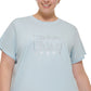 DKNY Women's Cotton Embellished Logo T-Shirt Blue Size 1X