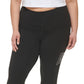 DKNY Women's Embellished Logo Leggings Black Size 2X