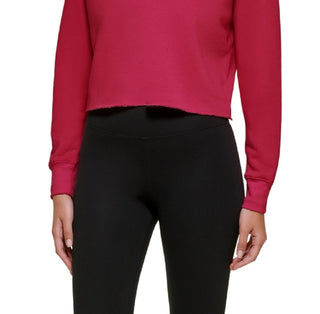 DKNY Women's Cropped Pullover Red Size Medium