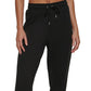 DKNY Women's Metallic Logo Sweatpant Jogger Black Size X-Small