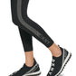 DKNY Women's High Waist Rhinestone Stripe Leggings Black Size Medium