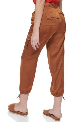 DKNY Women's Crop Cargo Pants Brown Size 14