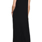 DKNY Women's Ruched Strap Maxi Dress Black Size X-Large