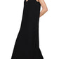 DKNY Women's Ruched Strap Maxi Dress Black Size X-Large