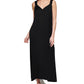 DKNY Women's Ruched Strap Maxi Dress Black Size X-Large