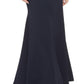 DKNY Women's V Neck Mermaid Gown Blue Size 14