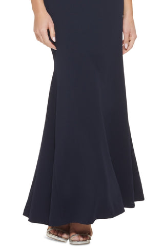 DKNY Women's V Neck Mermaid Gown Blue Size 14