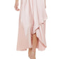 DKNY Women's Satin Faux Wrap Gown Pink Size 4