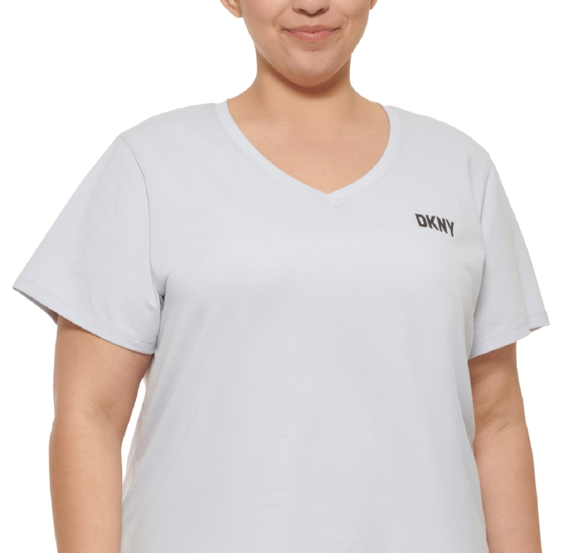 DKNY Women's Logo Tee Blue Size 3X