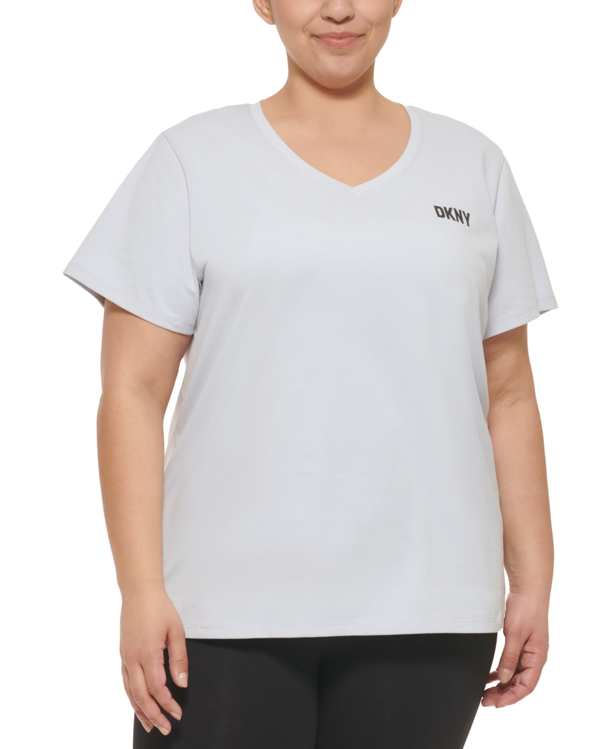 DKNY Women's Logo Tee Blue Size 3X