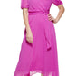 DKNY Women's Gathered Calf Midi Dress Pink Size 4