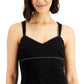 Donna Karan Women's Luxe Stitch Sleeveless Top Black