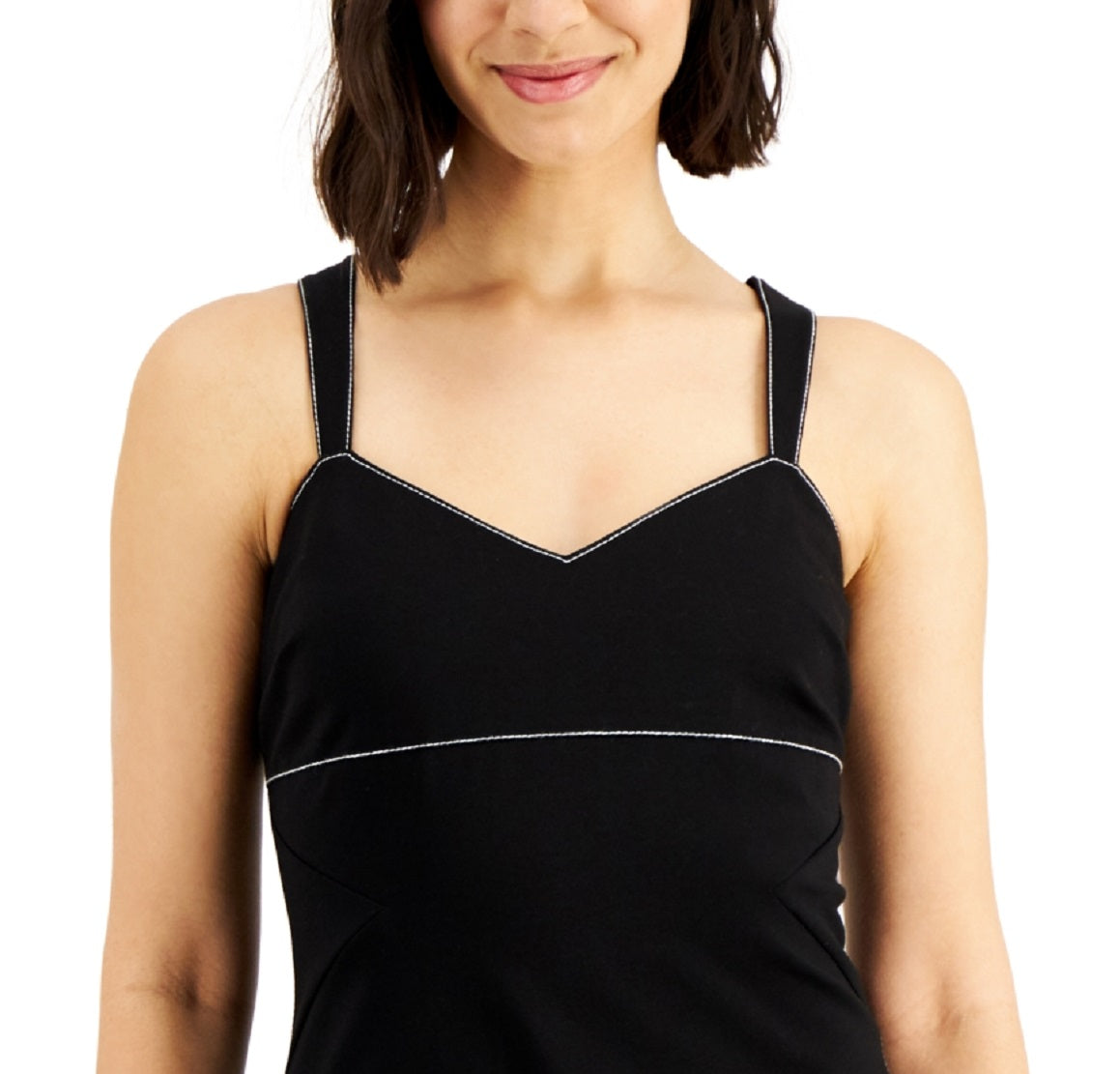 Donna Karan Women's Luxe Stitch Sleeveless Top Black