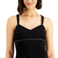 Donna Karan Women's Luxe Stitch Sleeveless Top Black