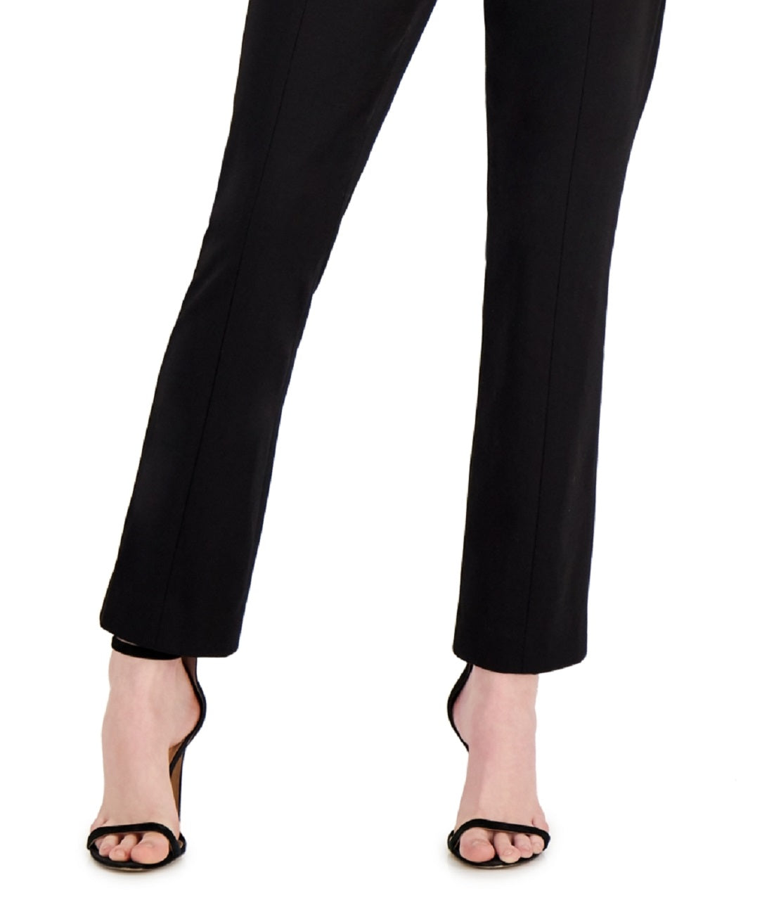 DKNY Women's Luxe Straight Leg Trousers Black Size 2