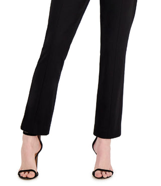 DKNY Women's Luxe Straight Leg Trousers Black Size 2