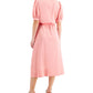 Donna Karan Women's High Low Satin Dress Pink Size 10