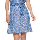 DKNY Women's Printed Fit & Flare Dress Blue Size 6