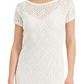 Donna Karan Women's Crochet Midi Sheath Dress White Size Small