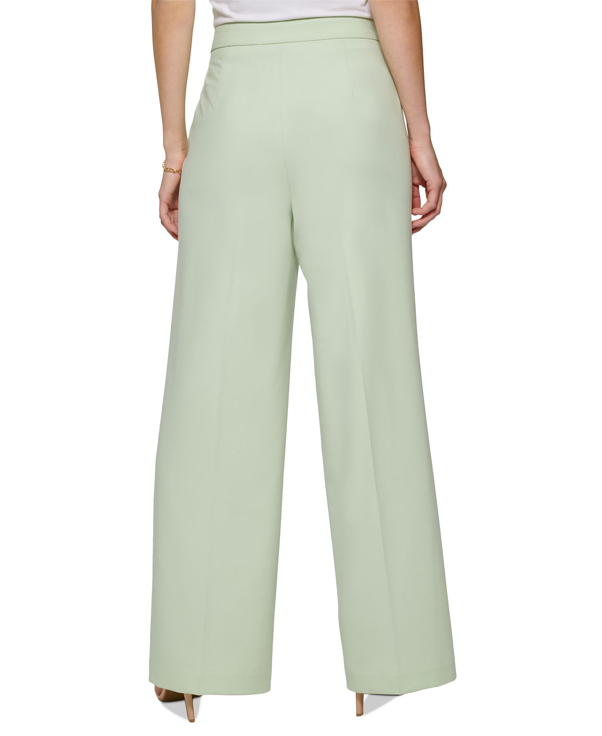 DKNY Women's Wide Leg Pants Green Size 6