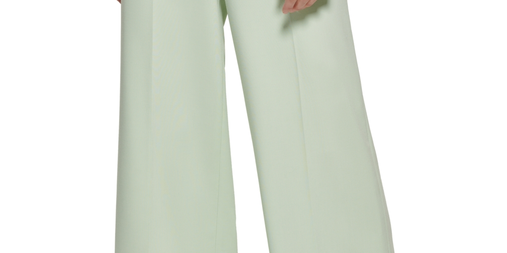 DKNY Women's Wide Leg Pants Green Size 6